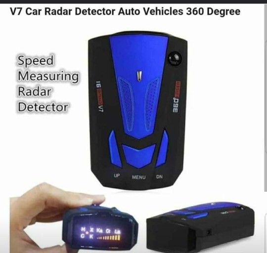 V7 Car Radar Auto Vehicles 360 Degree Vehicle Voice Alert Alarm Warning 16 Band LED
