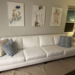 White Sofa With 3 Feet Length 136