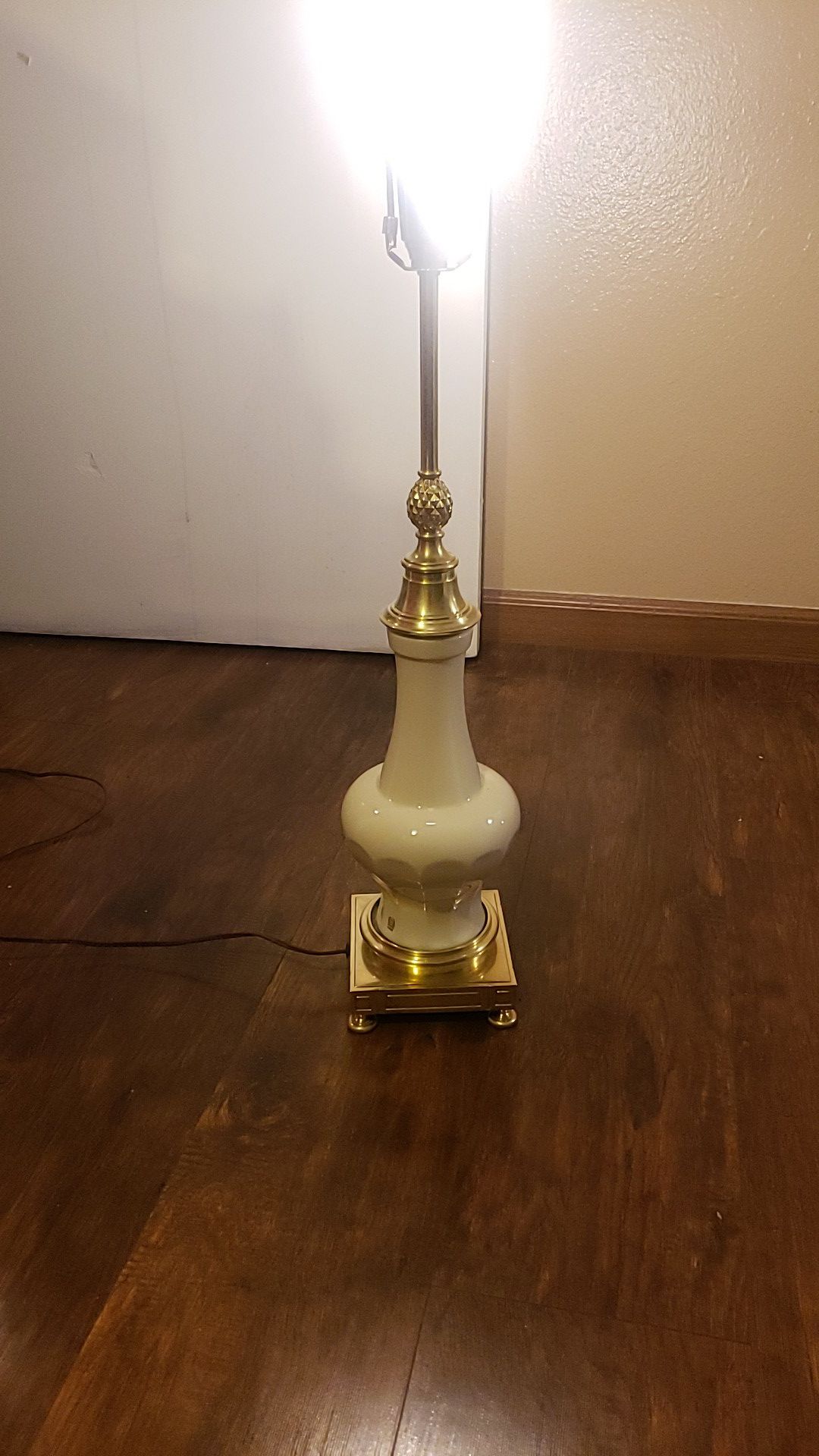 STIFFEL lamp company with a LENOX glass vase