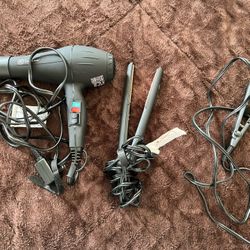 Hair blowdryer, Straightener And Small Size Straightener 