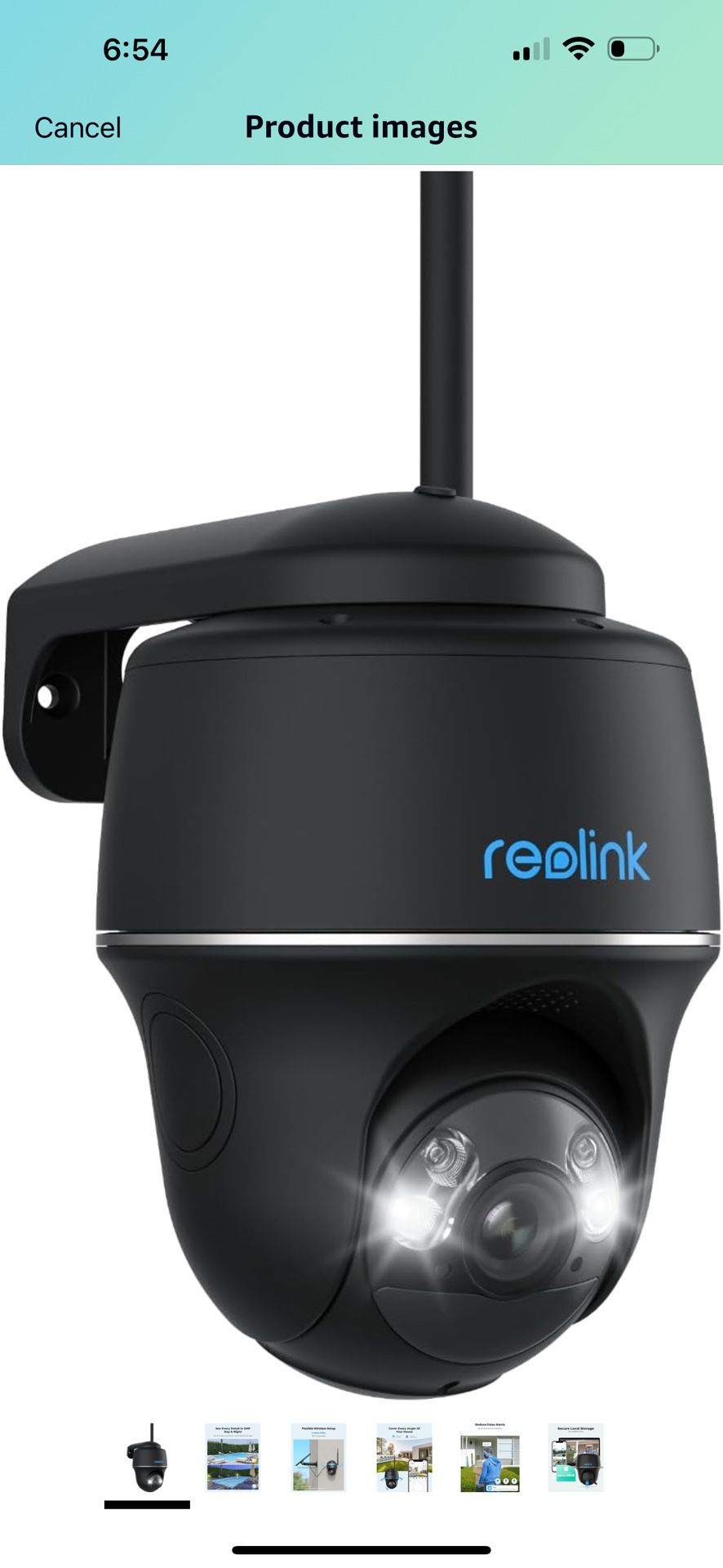 Camera REOLINK Argus PT (Black) - 5MP PT Security Camera Outdoor, 360 ° 