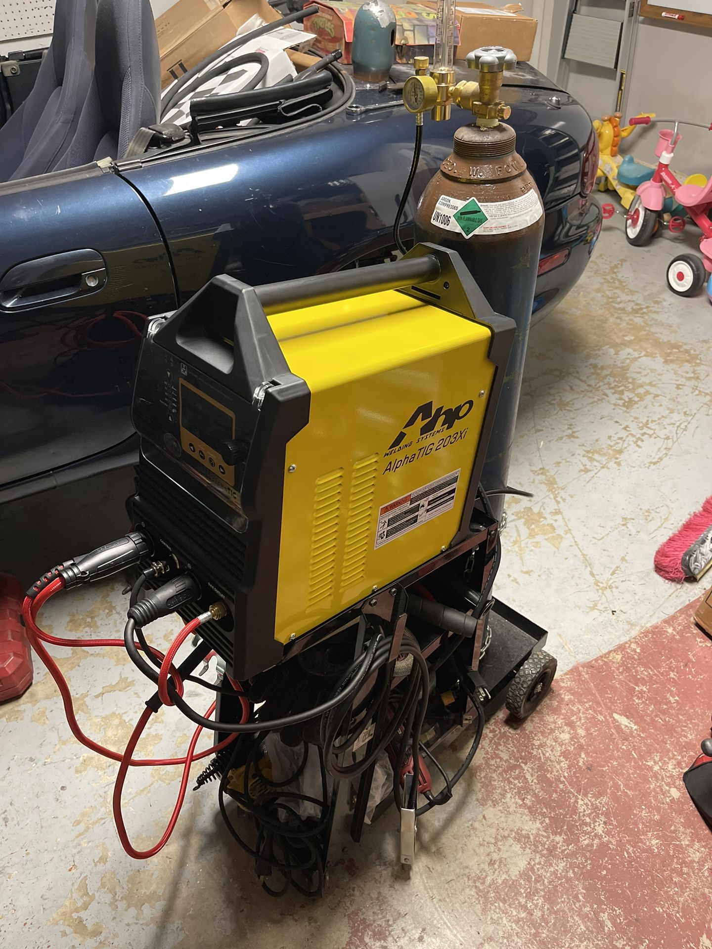 Ahp AlphaTig 203Xi Tig Welder With Tank And Cart