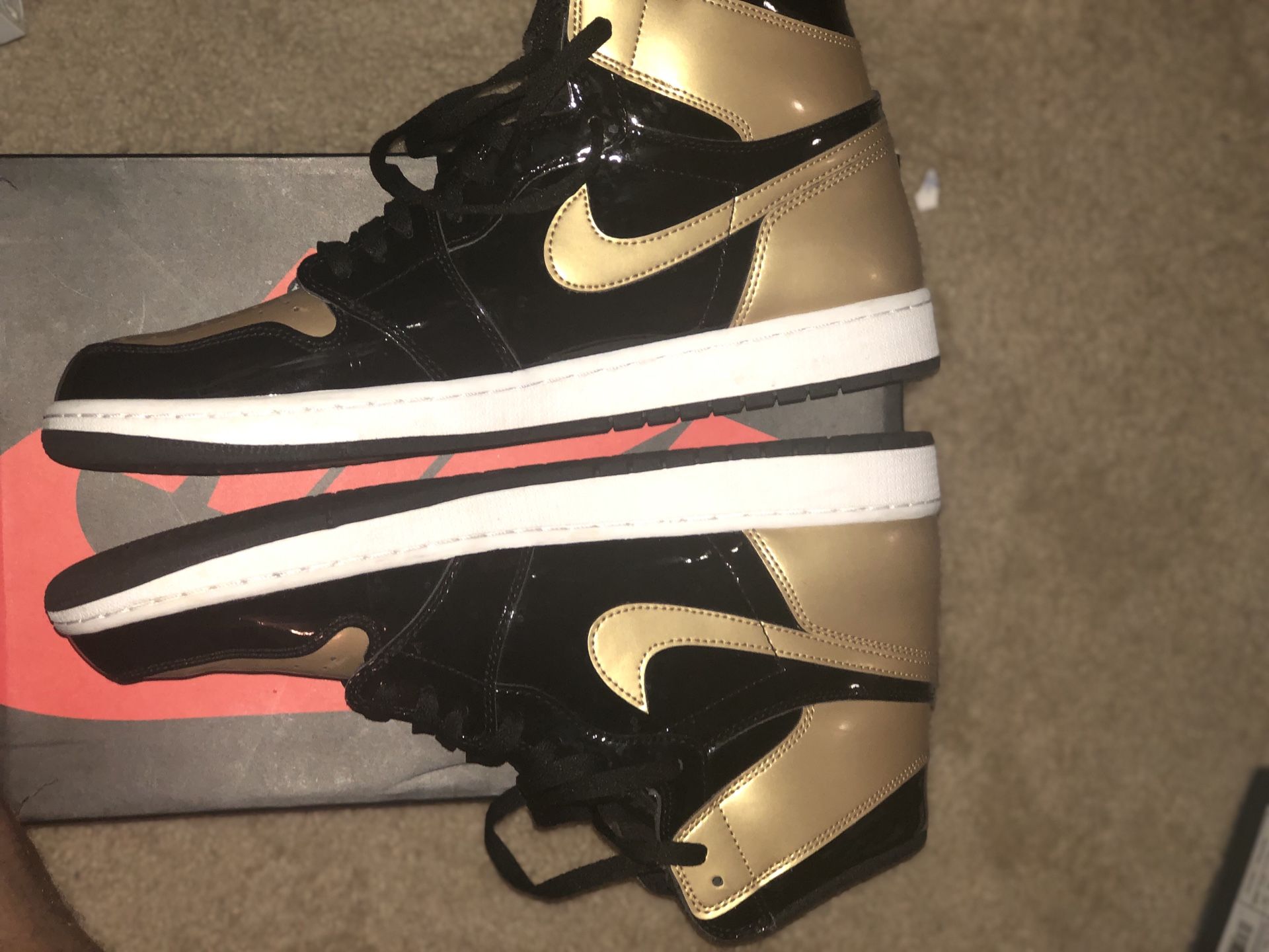 Size 14 gently used Gold Toe Jordan 1s