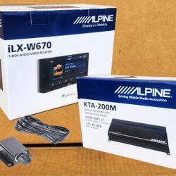 Alpine 7" Touchscreen Stereo USB Apple Carplay Android Auto Compact Mono Subwoofer Amplifier Package 🚨 Payment Options Available 🚨 No Credit Needed 