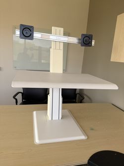 Human scale Sit Stand Dual Monitor Stand Several To choose From
