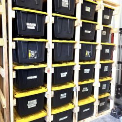 Storage Rack With Containers 
