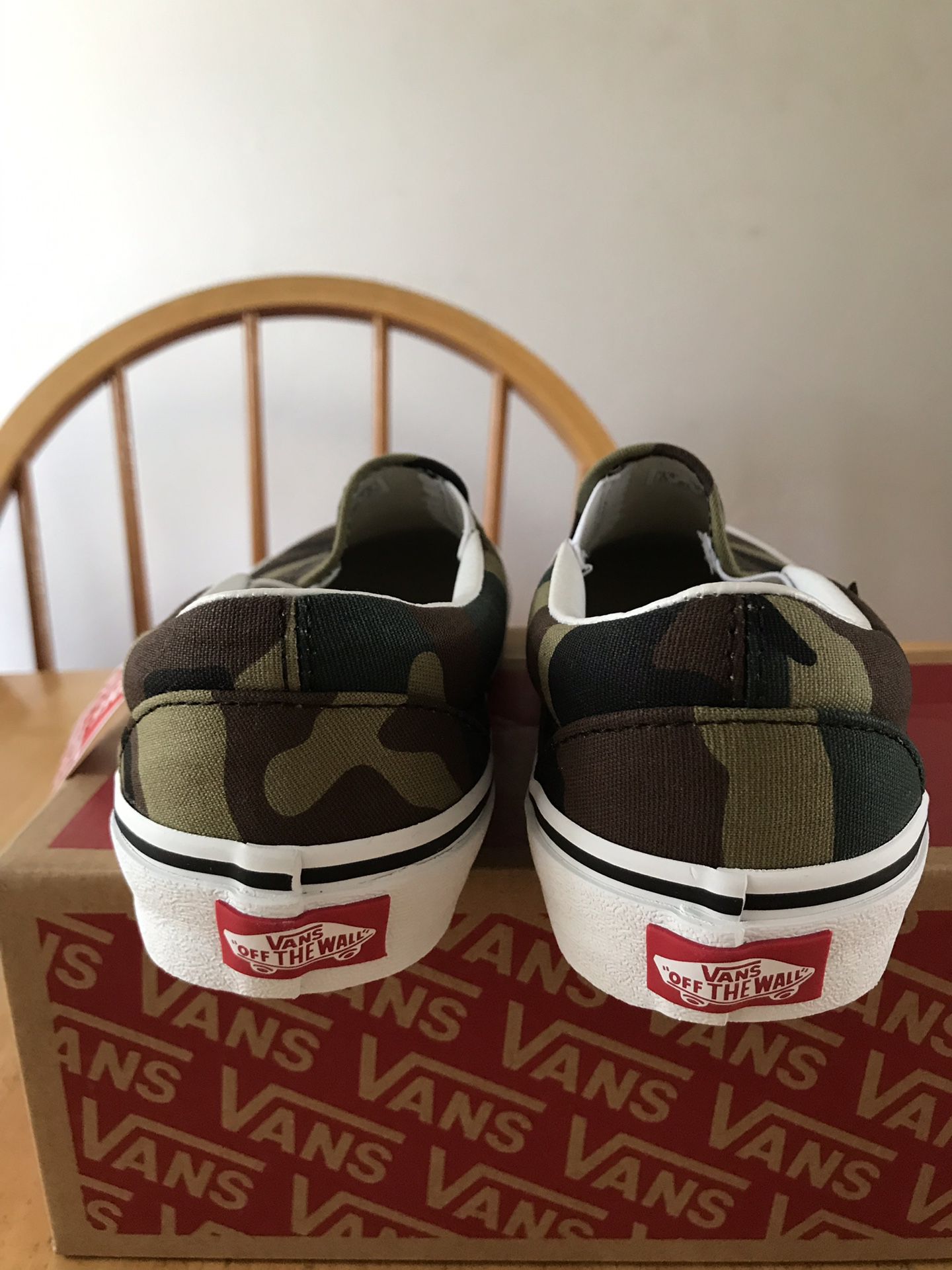 Brand new vans classic slip on shoes camo military (Youth 4.5y, women’s ...