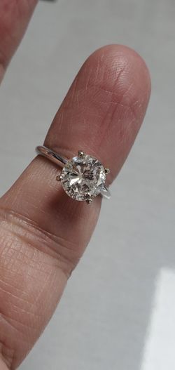 1.92 Carat D Color Round Diamond Ring 14k White Gold. Valentine's Day!!