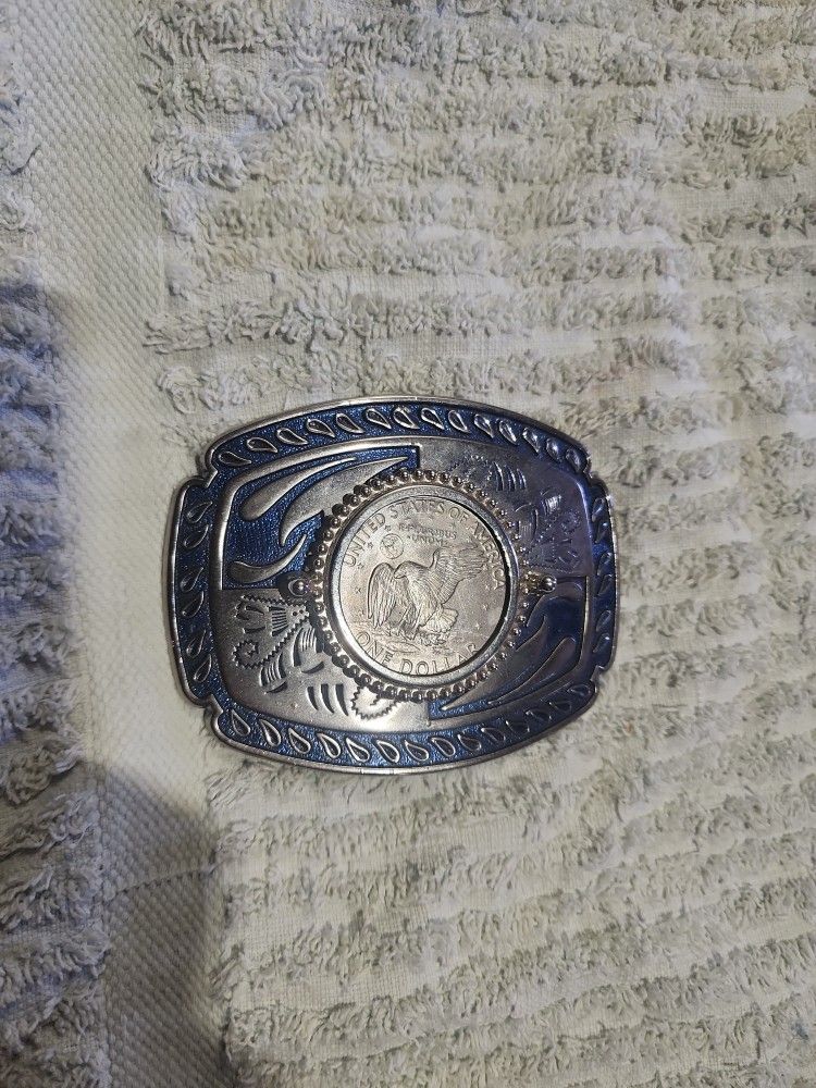 1971 Vintage Dollar Coin Belt Buckle