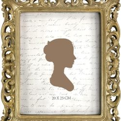 New  8x10 Inch Vintage Picture Frame, Elegant Antique Photo Frames with Glass Front, Photo Display, Tabletop Wall Hanging, Gift Ideas, Silver-gold Hol