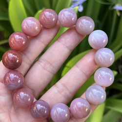 15mm 8 Inches Chunky Stretchable Yanyuan Agate Bracelet 