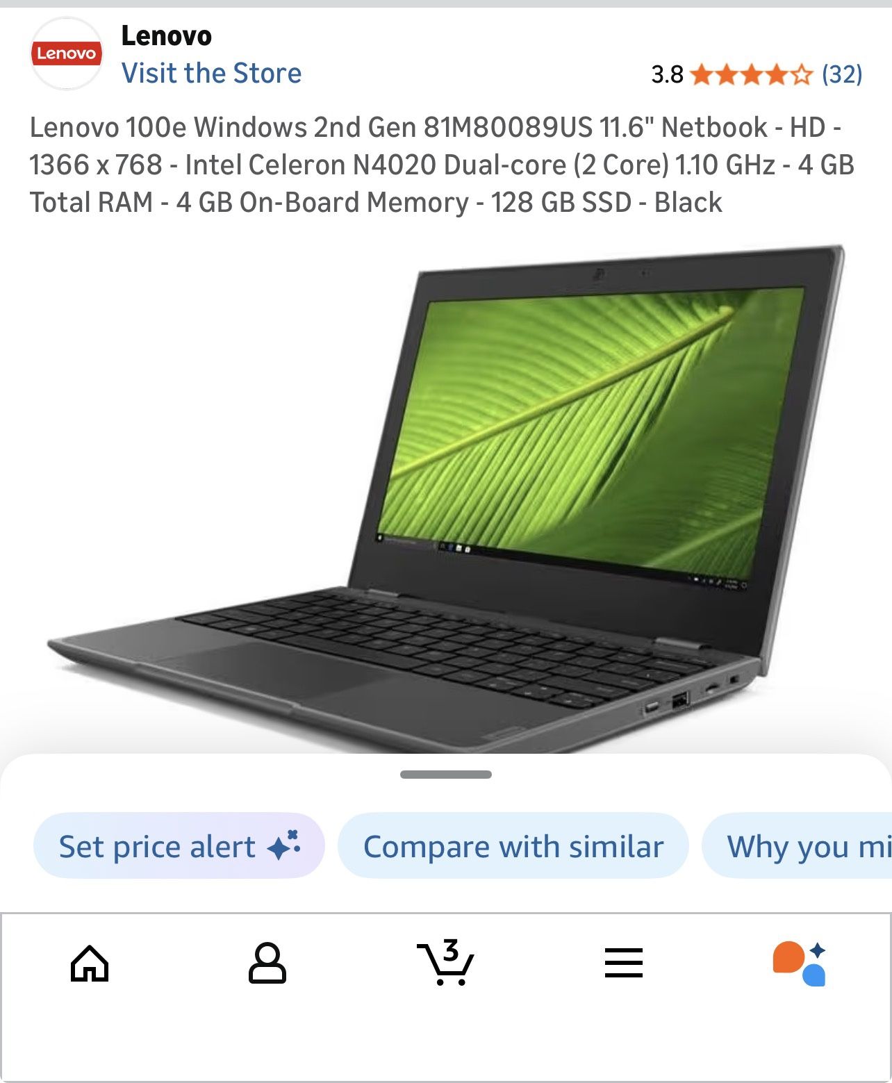 Barely Used Lenovo Laptop