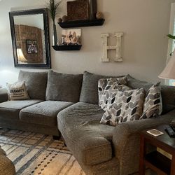 grey 2 piece sofa