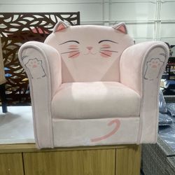 New Kids Couch, Children's Sofa Armrest Chair with Pattern, Toddler Furniture w/Sturdy Wood Construction