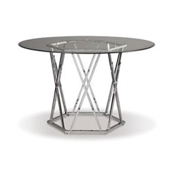 47” Round Glass Table w/ 4 Chairs
