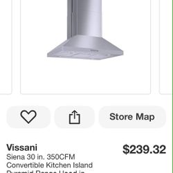 New Kitchen Island 30 In Range Hood Stainless Steel 