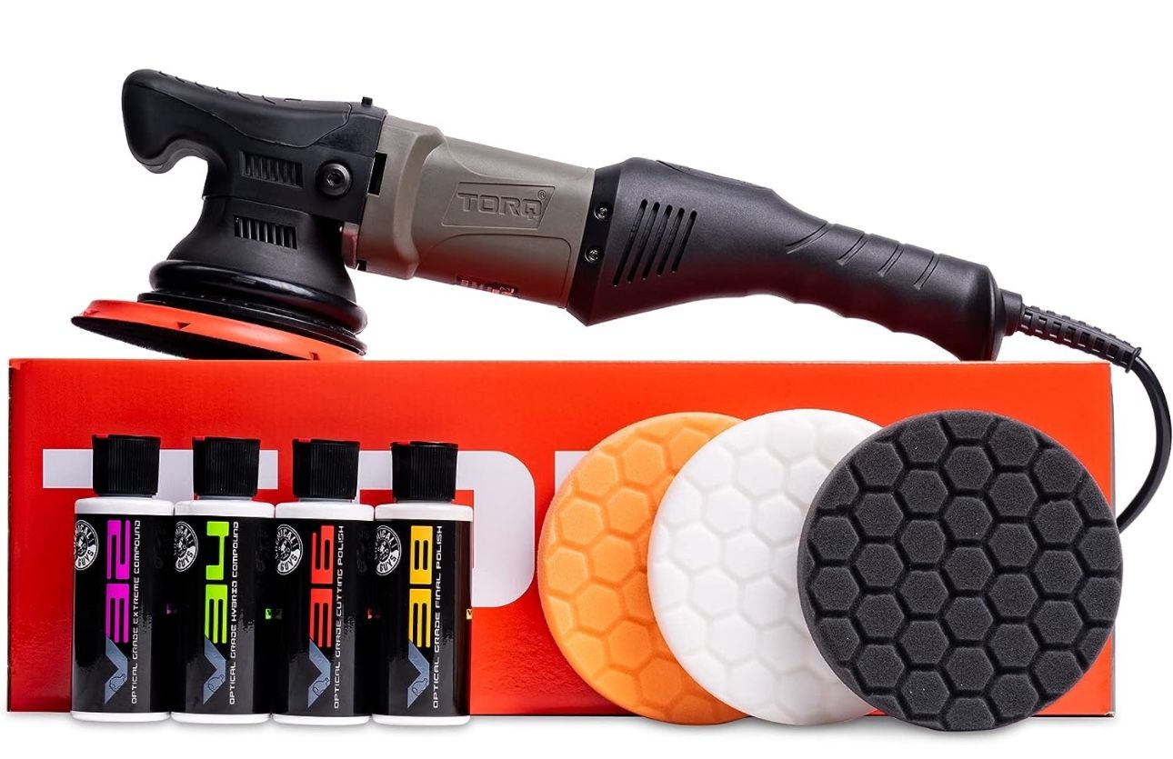 Torq Chemical Guys BUF502X TORQ22D Random Orbital Polisher Kit (8 Items) 16 fl. oz. Black/Red