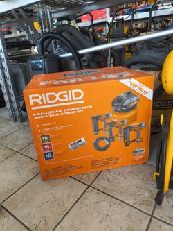 Bridget 6 gallon air compressor with a three tool combo kit