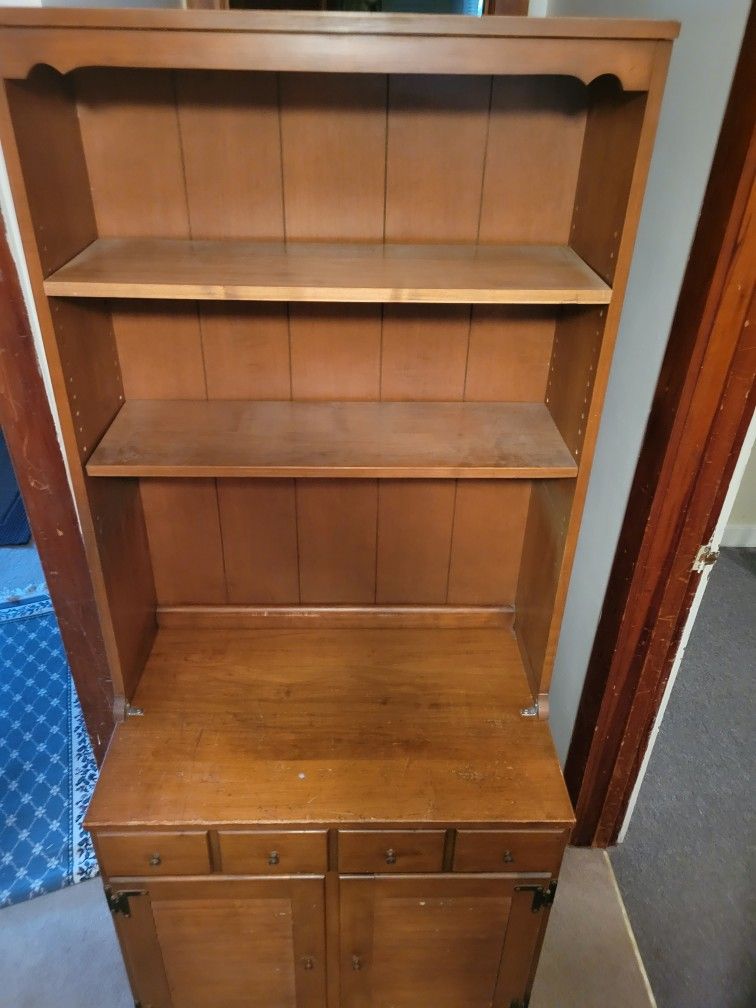 Hutch With  Storage And A Drawer 