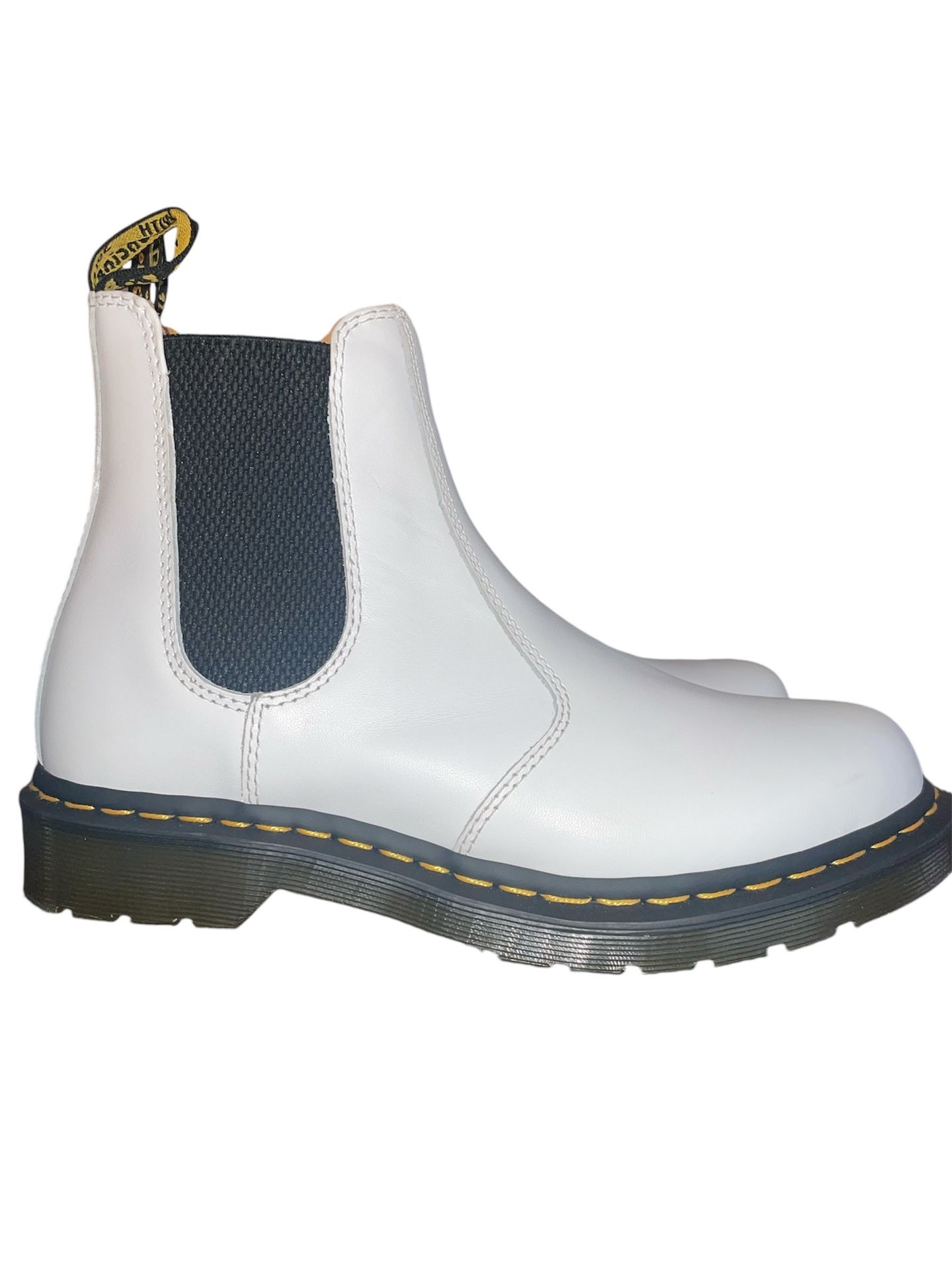 Martens 2976 Quad Platform Chelsea Boot Size W 10 M White