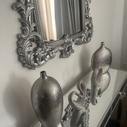 Mirrored Coffee Table With End Tables 
