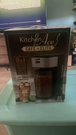 kitchen ace cafe elite 2 in 1 iced tea and coffee maker