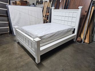 Queen bed and mattress