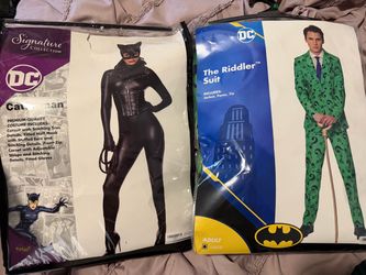 DC The Riddler and Cat Woman Couples Costume
