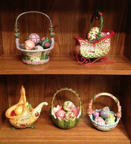 Jim Shore seasonal baskets