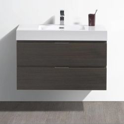 Fresca FCB8336GO-I Valencia 36" Gray Oak Wall Hung Modern Bathroom Vanity