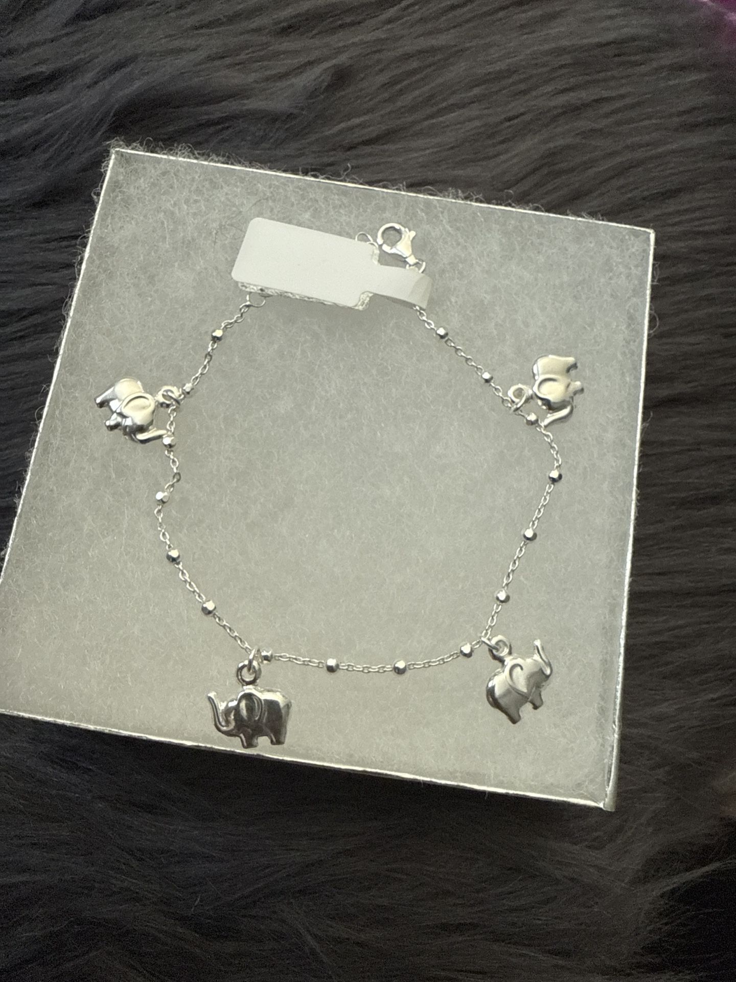 925 silver Elephant Charm Bracelet