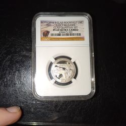 2016 S Clad  Roosevelt 25c Early Release Slab 