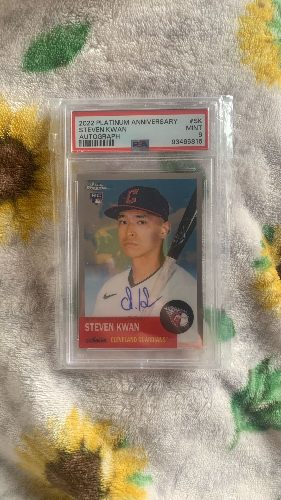 Steven Kwan Autographed MLB Trading Card