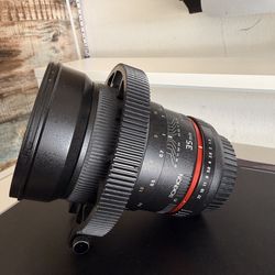 Rokinon 35mm f/1.4 Cinema Lens – Cine Gear Ring for Video