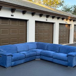 Couch/Sofa Sectional - Recliners - Microfiber - Blue - Delivery Available 🚛