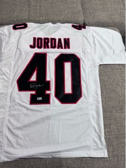 Brian Jordan Signed Autograph Custom Jersey - Beckett Coa - Atlanta Falcons