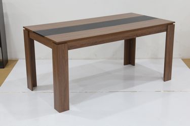 Homy Casa MUSK 160 BROWN 3PC 62.99" Dining Table for Home or Office