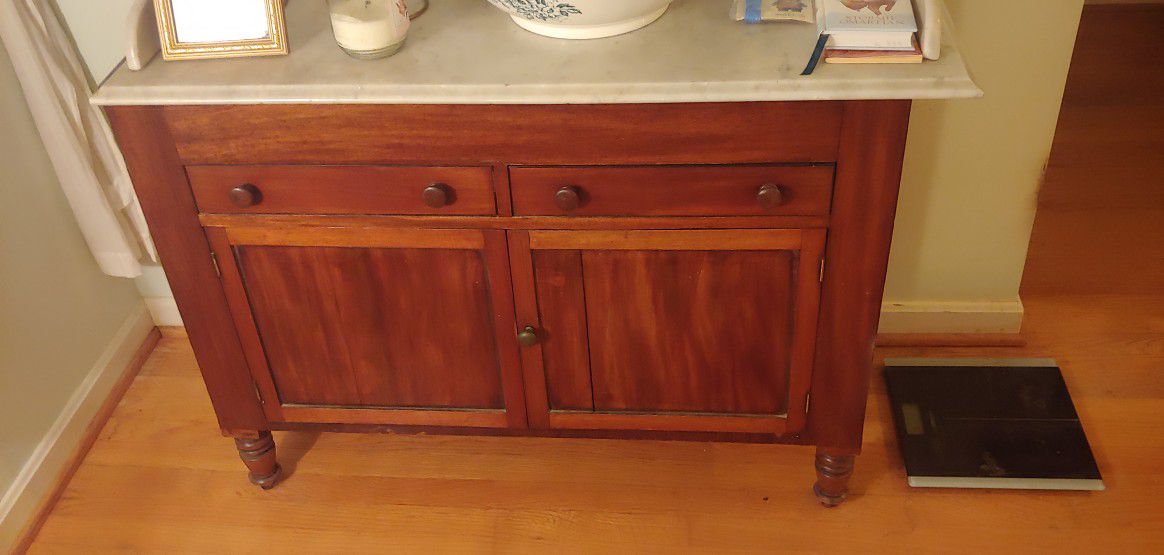 Antique marble top dresser. Early 1800s