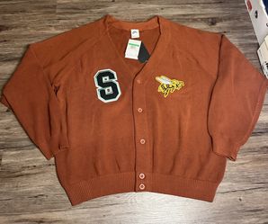 Nike SB Men's Brown Knit V-NeckCardigan Sweater Sz XL