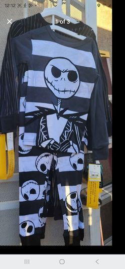 Kids Nightmare Before Christmas Jack Skellington Pajama Set size 4