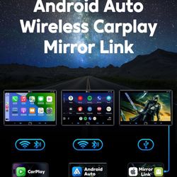 PLZ Single Din Car Stereo Wireless Apple Carplay Android Auto Radio, 10.1" Car Play Touch Screen, Bluetooth 5.3 Car Audio Receiver, 4.2 Channel 240W, 