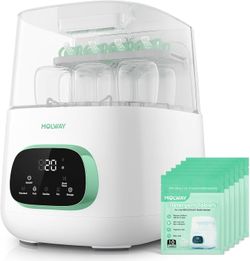 MOLWAY【Upgraded】Baby Bottle Washer, Sterilizer and Dryer, All-in-One Pro Cleaning Machine for Bottles, Pump Parts & Baby Essentials#1736VR9