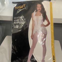 Leather And Lace Bodysuit 