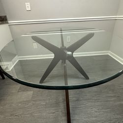Glass Dinning table With 4 Chairs 
