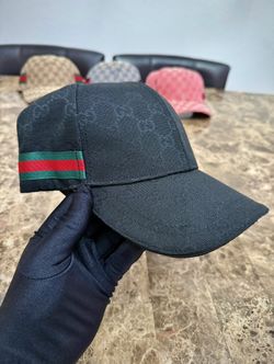 GG Black Monogram Adjustable Size Designer Hat