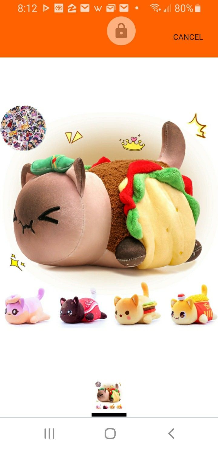 Cat Plush JWL Pillow-Cute Popular Cat. TACO CAT.