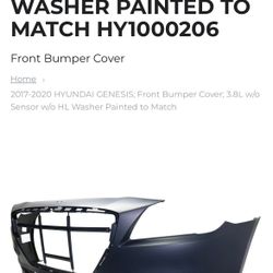 2016 Genesis 3.8L Front Bumper 