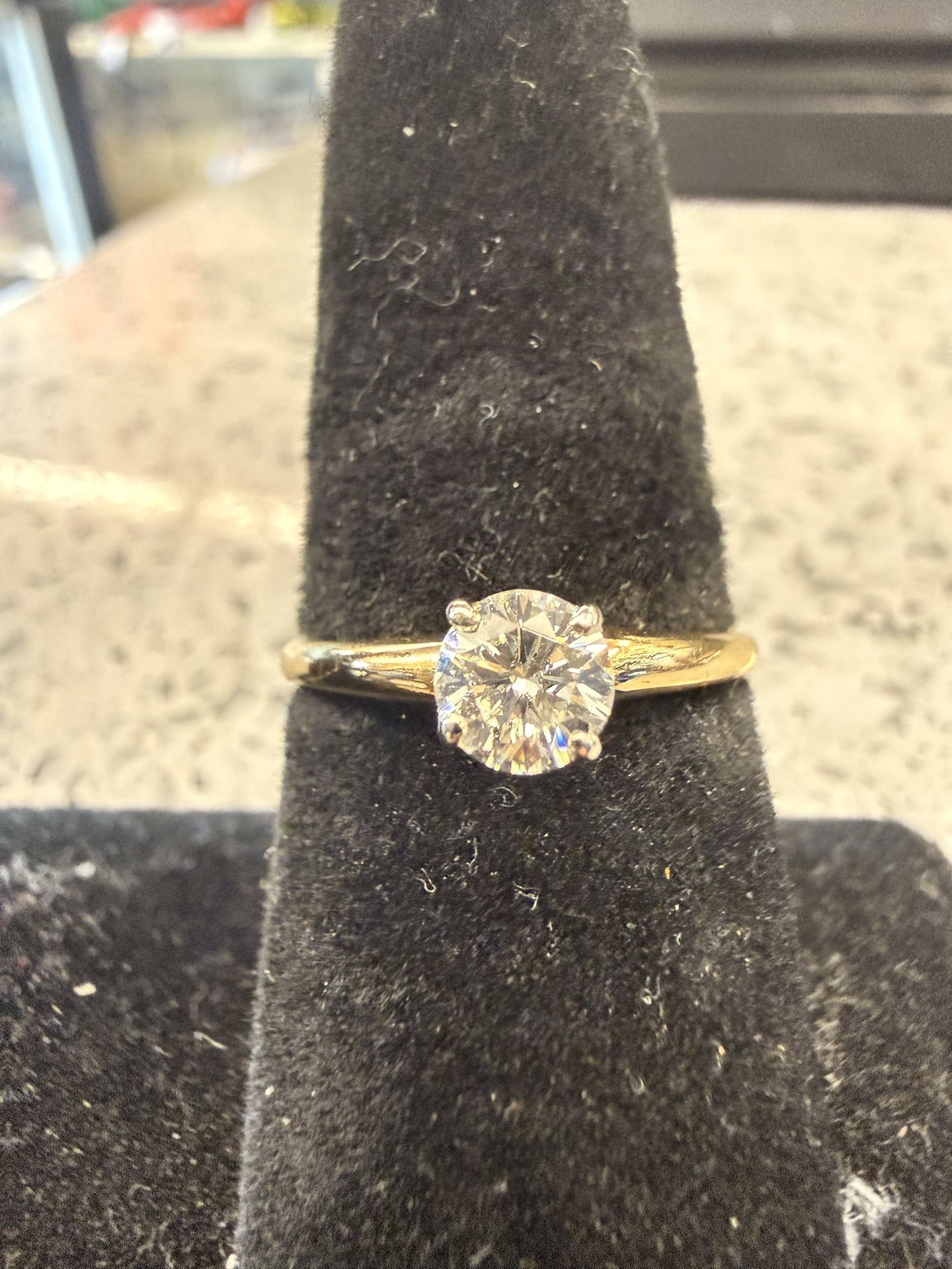 14KT Solitaire Engagement Ring W/ Natural Diamond 41171-1