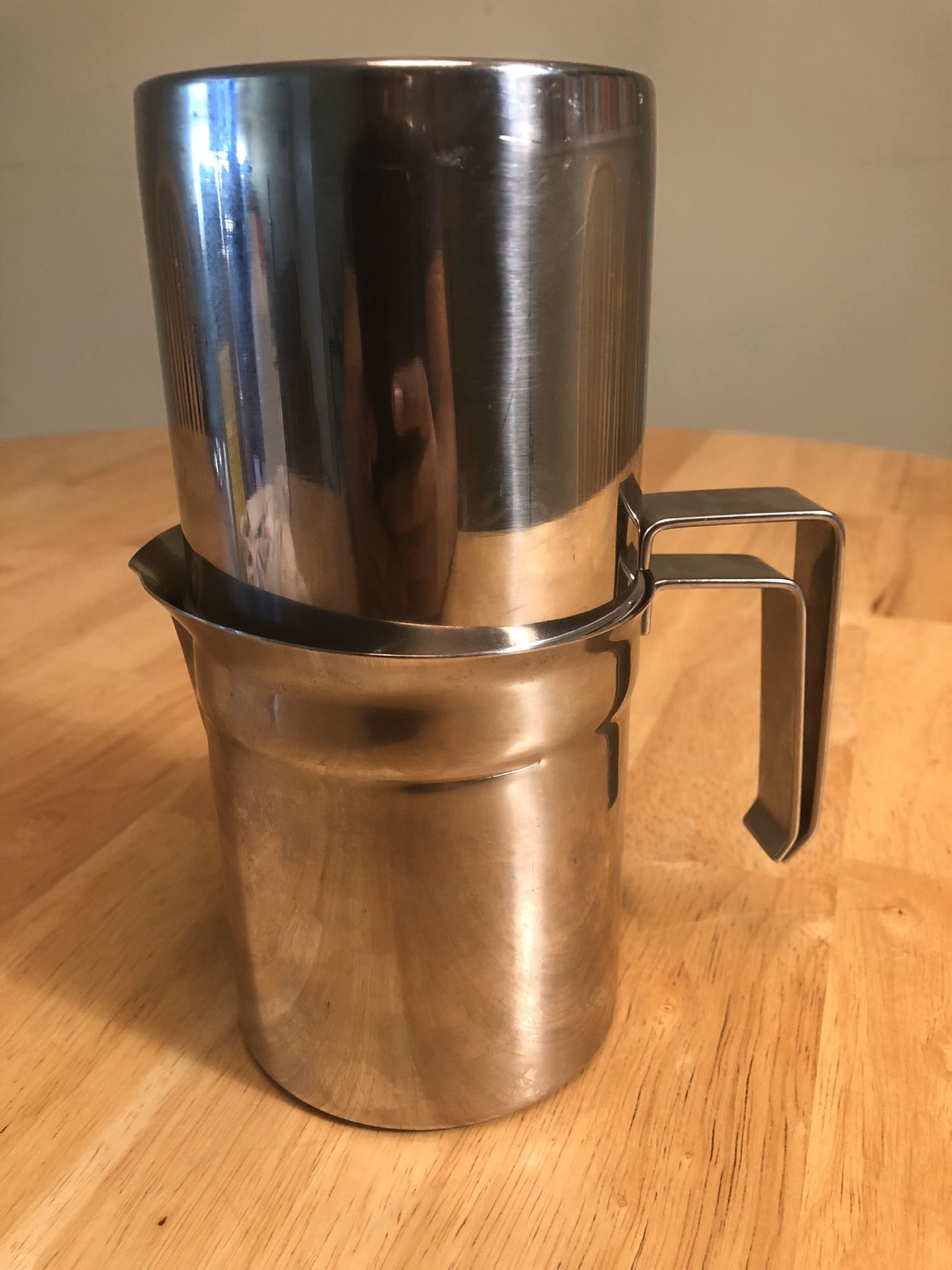 Vintage rare ilsa stainless steel 2 cups neapolitan coffee maker