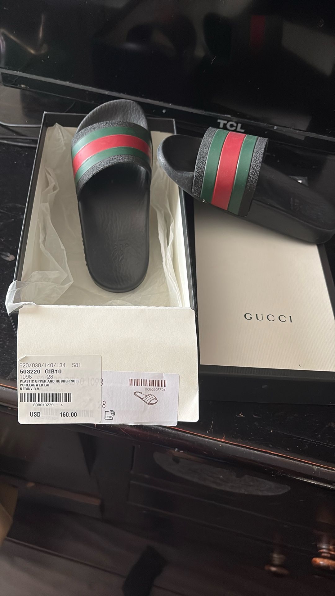 Toddler Gucci Slides Authentic Real